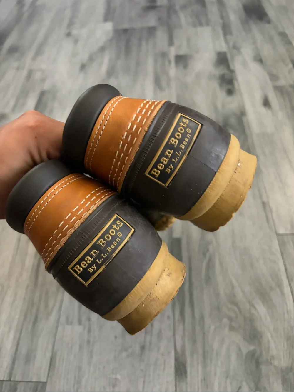 L.L. Bean Brown and Black Classic Short Duck Bean Boots